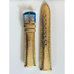 18MM Gold Embossed Teju Michele Watch Strap